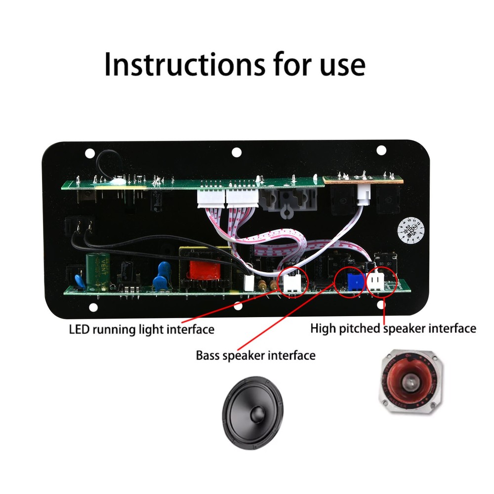 Bluetooth 5.0 Audio Amplifier Board With AUX Input Port Flexible Connectivity