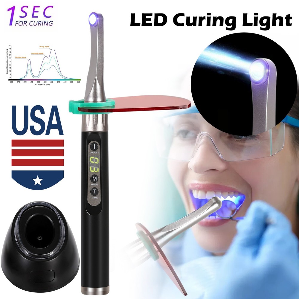 iLED II Dental Curing Light Lamp Wireless 1 Second Curing 2500mw/c㎡