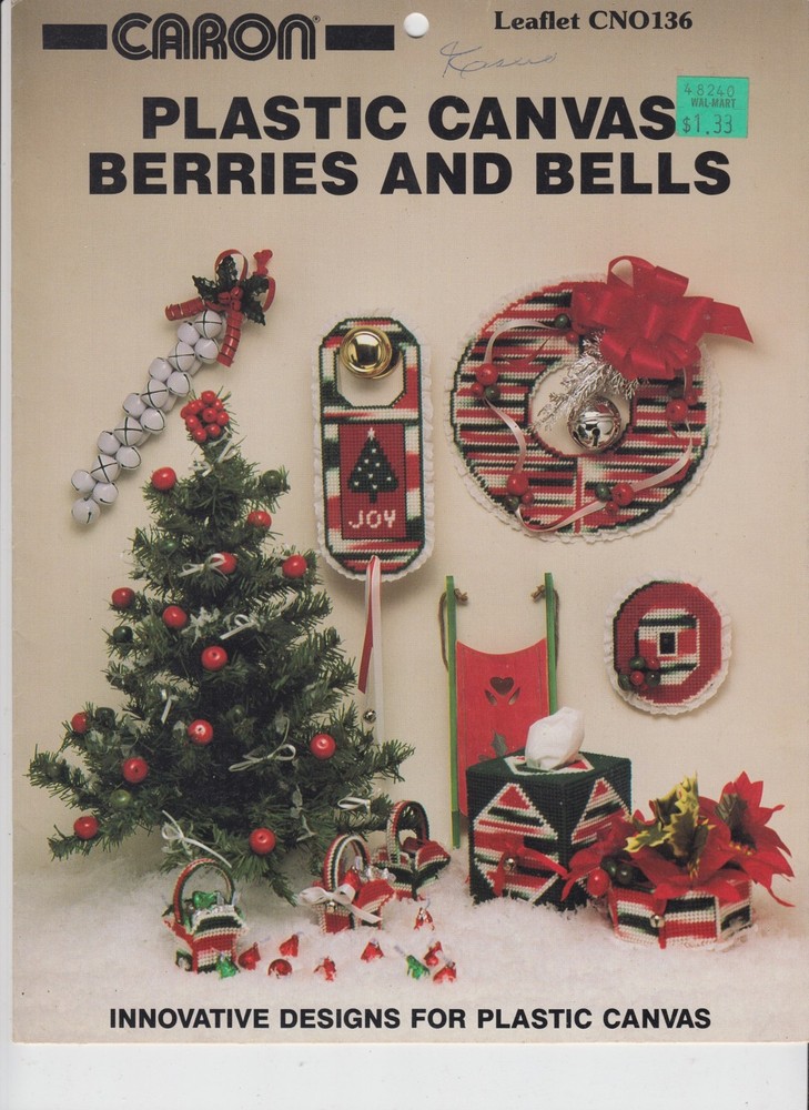 Plastic Canvas Berries and Bells Caron CN0136 6 Designs