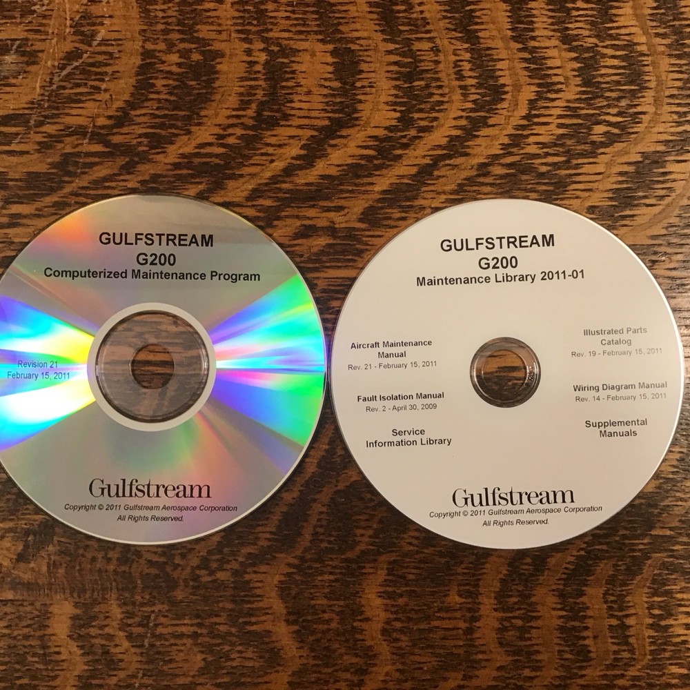 Gulfstream G-200 Maintenance Library CD's