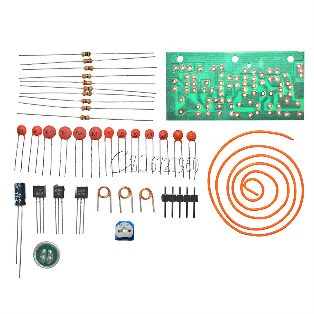 DC 1.5V-9V FM Wireless Microphone DIY Kits Electronic Learning Kits 80MHz-108MHz