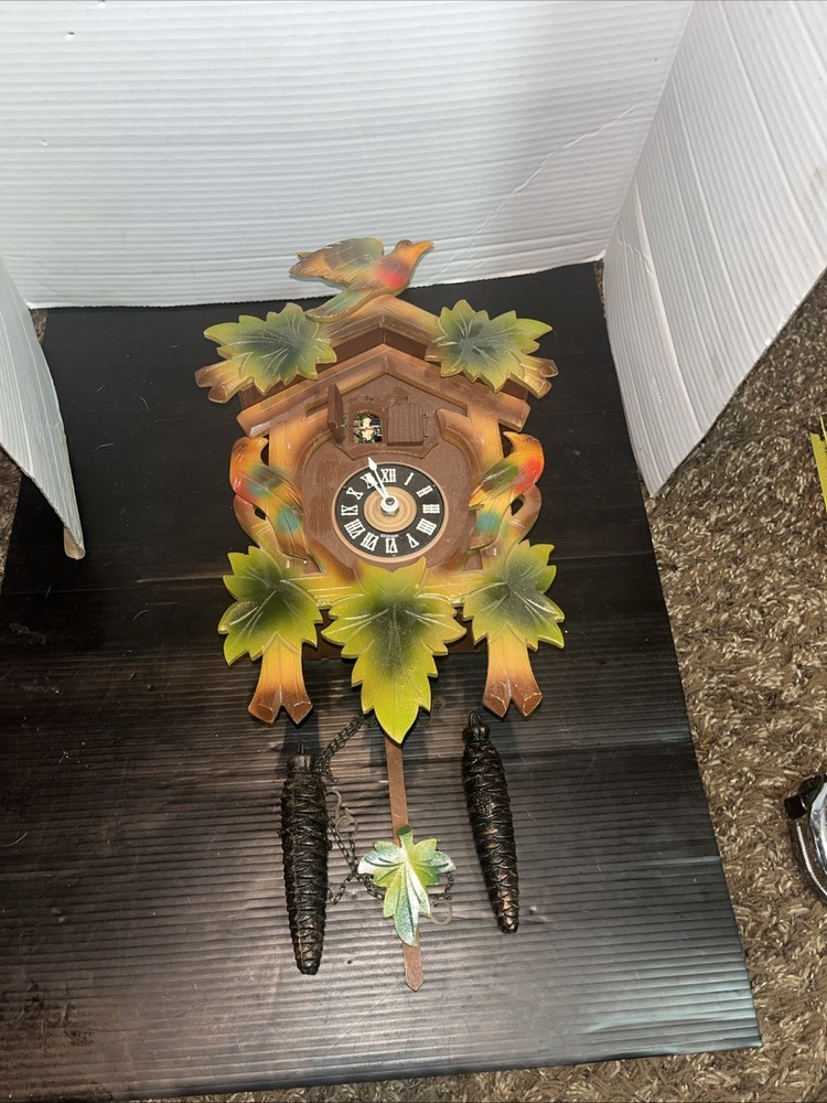 Cuckoo Clock German Black Forest  Battery Operated Untested