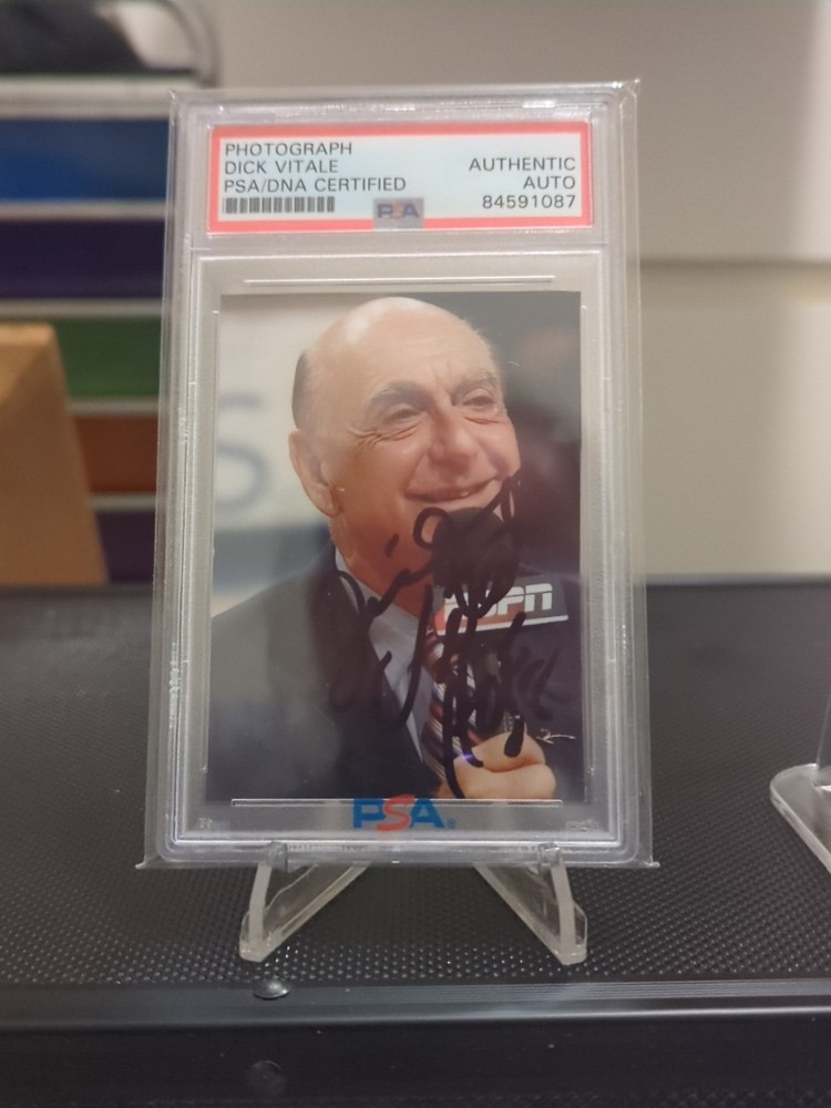 Dick Vitale autographed photo PSA