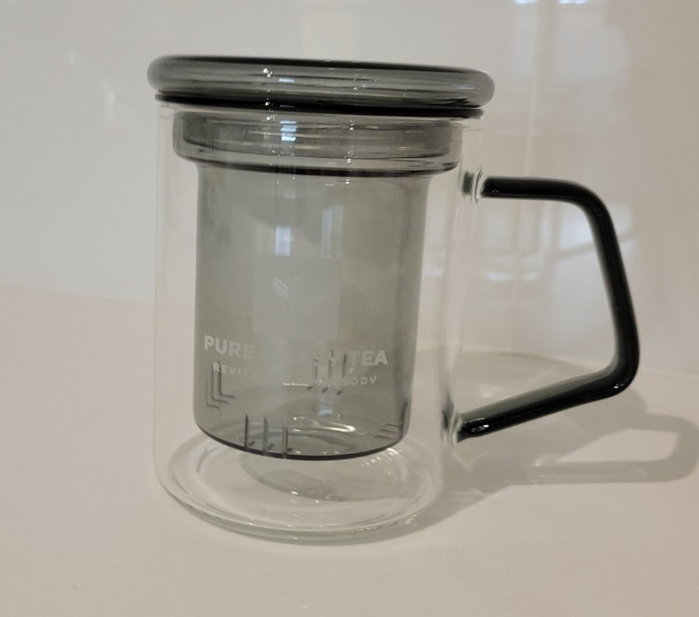 Borosilicate Glass Tea Cup & Infuser Clear With Lid