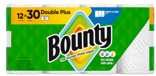 Bounty Double Plus 12 -Count Select-a-size Paper Towels