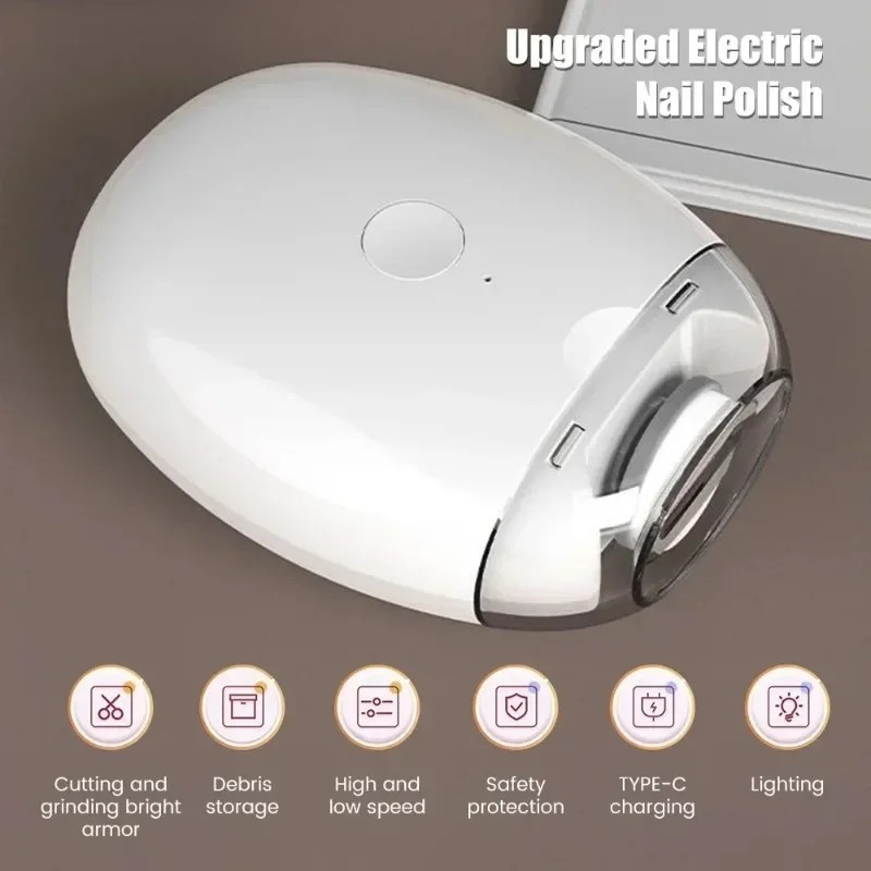 Safety Electric Nail Clipper Automatic Thick Nails Trimmer Professional Tool US