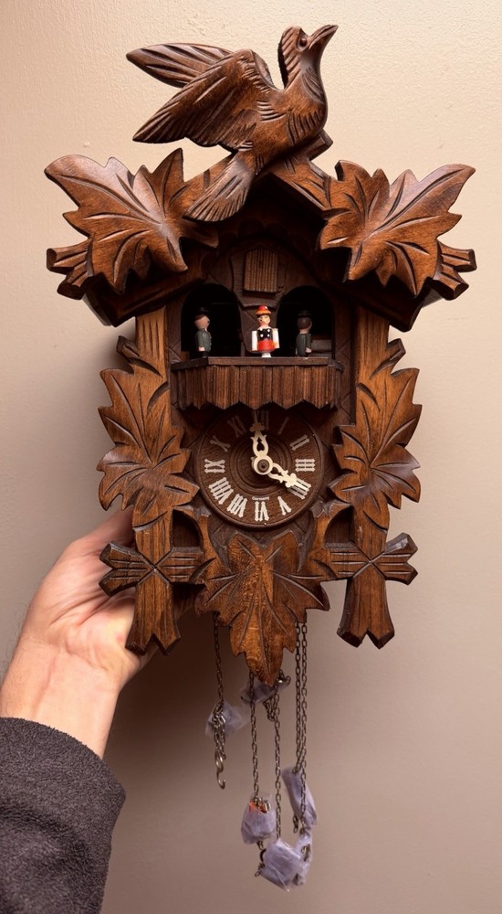 Vintage Black Forest German Musical Cuckoo Clock – 3 Weight – Regula Movement –