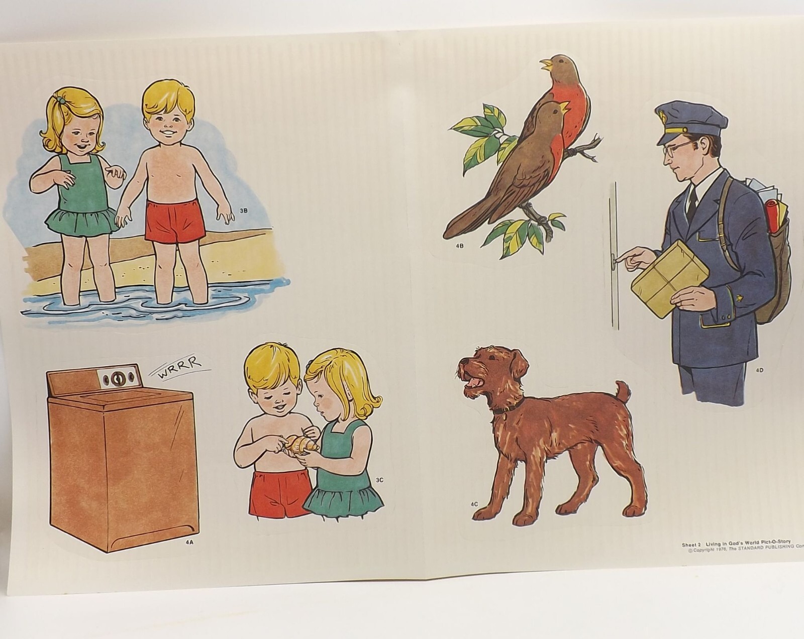 Redi-Cut Living in God's World Felt Flannel Board Pict-O-Story Graph 1970s