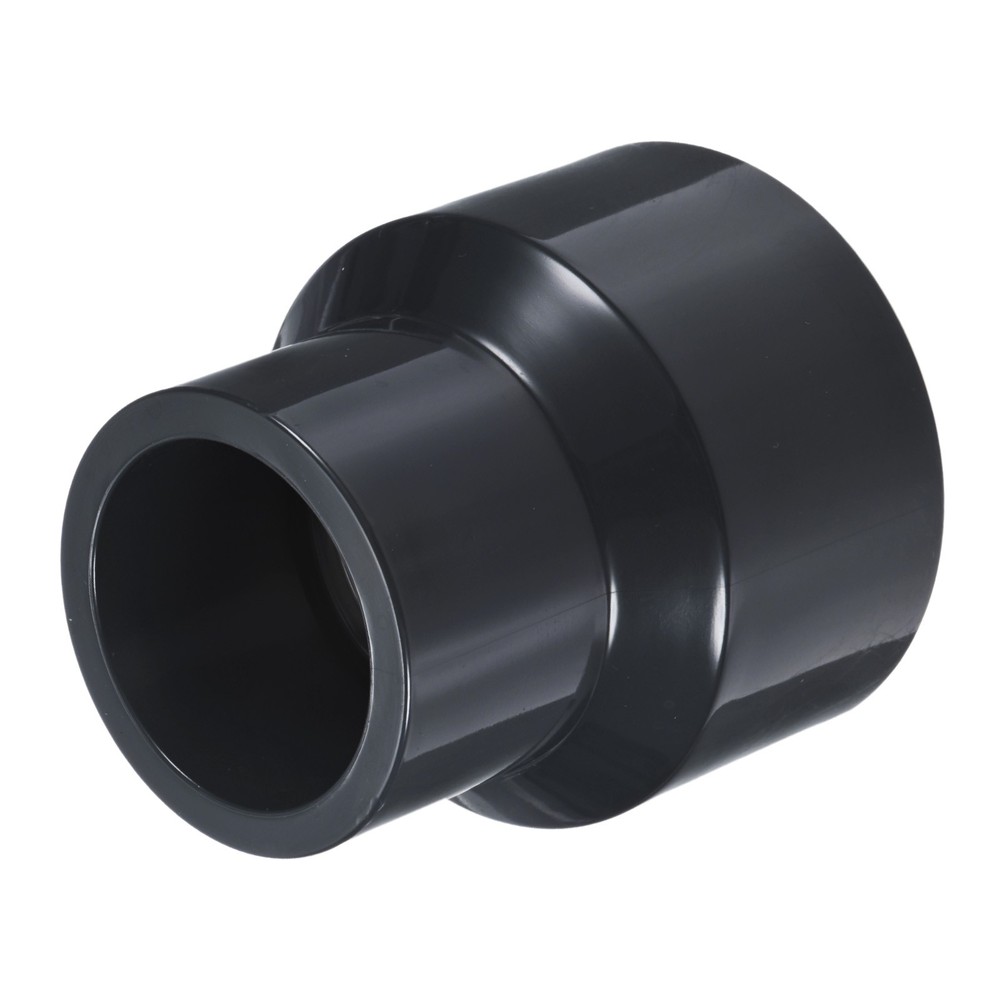 1-Pack UPVC Reducer Pipe Fitting, 2"*1-1/4" Reducing Coupling Connector, Grey