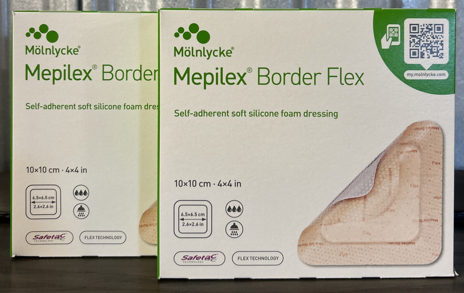 Mepilex  Border Flex 4 X 4 Soft Silicone Foam Dressing 10 Count 5 Each 595300