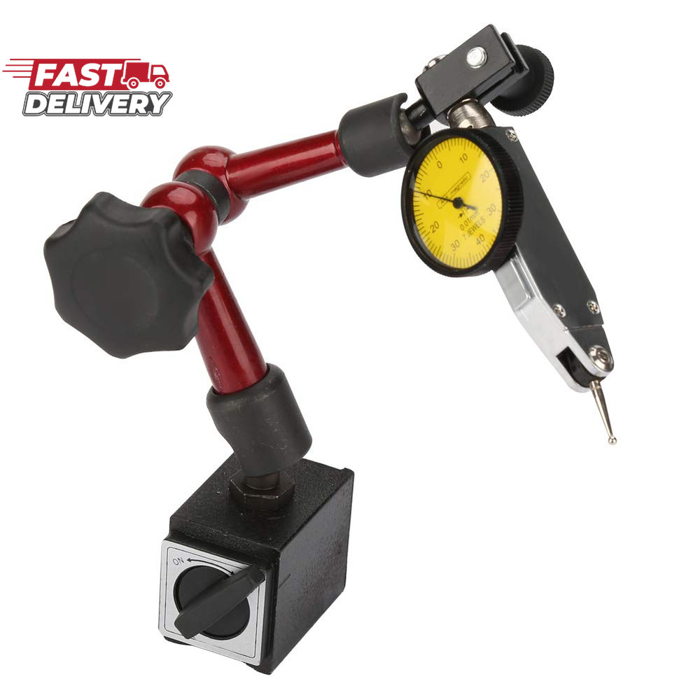 Dial Indicator/Test Indicator, Flexible Strong Magnetic Gauge Stand Base Holder