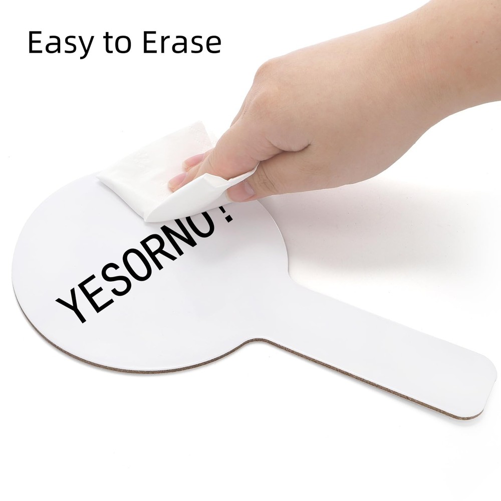 30 Pack Dry Erase Answer Paddle, Mini White Boards, Double Sided Handheld Pad...