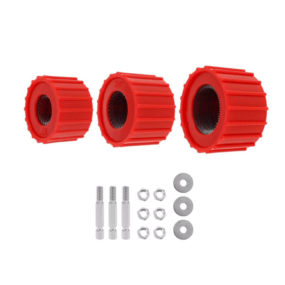 3PCS Pipe Installation Copper Pipe Cleaner Copper Pipe Brush Set Cleaning Tool