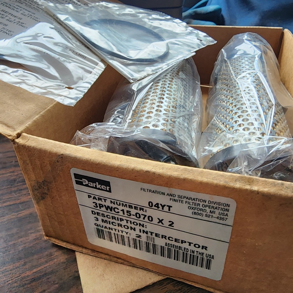 Parker 3 Micron Interceptor Filter 3PWC15-070 X2