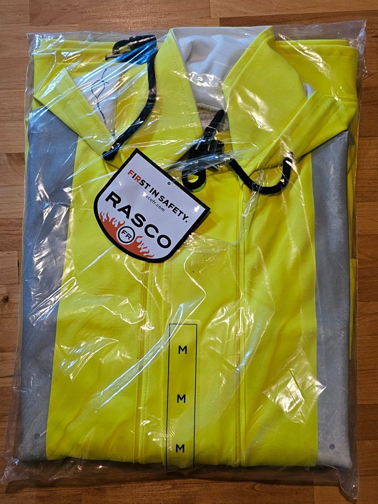 RASCO Reflective FR Rain Jacket RJY1000 - Size Medium