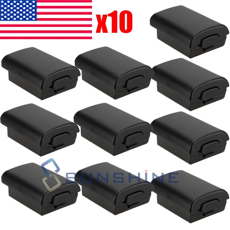 10x Black Replacement Battery Cover for Xbox 360 controller - Case, Shell, Pack