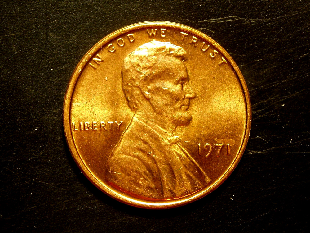 1971  UNC LINCOLN MEMORIAL CENT #1