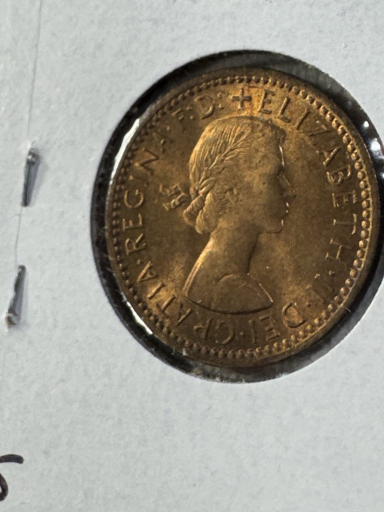 1955 Great Britain Farthing Bronze Coin