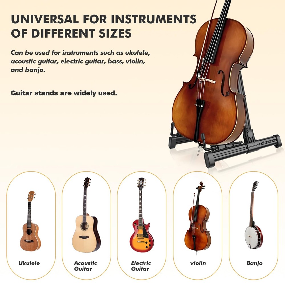 Guitar Stands 2 PACK, Plastic Lightweight A-Frame Guitar Floor Stand, ABS Gui...