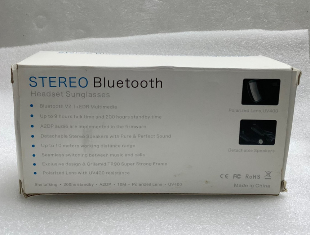 AVI ware Stereo Bluetooth Headset Sunglasses OPEN BOX NEW