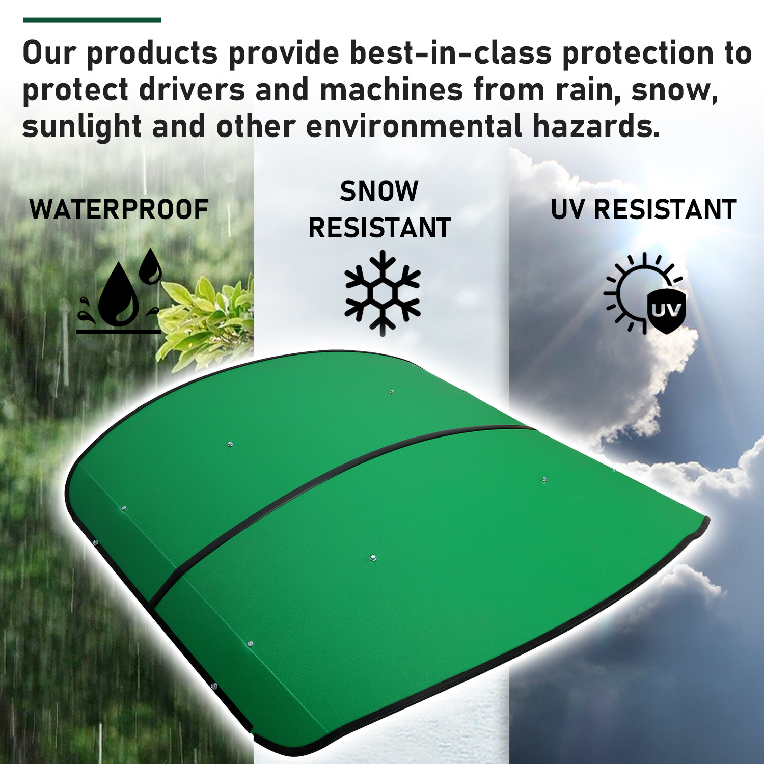 Green Tuff Top 52 x 52 Tractor ROPS Canopy Umbrella, New