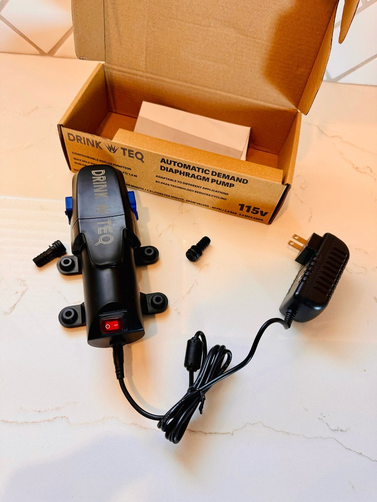 Automatic Beverage Pump-115v-3/8 barb quick disconnects-Compact Electric Pump