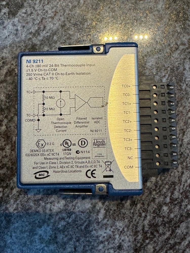 National Instruments NI-9211 4-Channel , 24 Bit Thermocouple Input Module