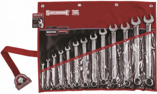 SIDCHROME SCMT22410 13pce RING & OPEN END A/F SPANNER SET