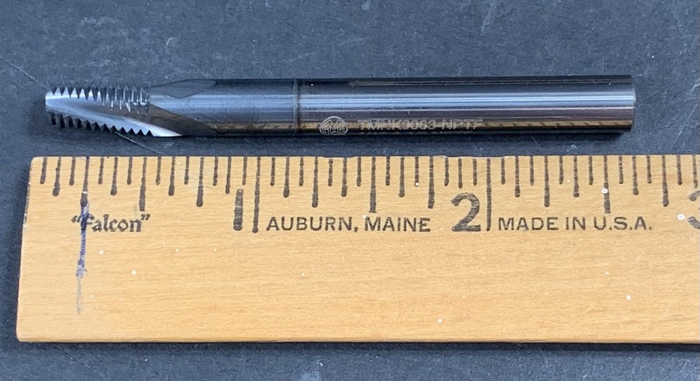 AMEC AccuThread 856 1/16 and 1/8 Solid Carbide Thread Mill TMNK0063-NPTF