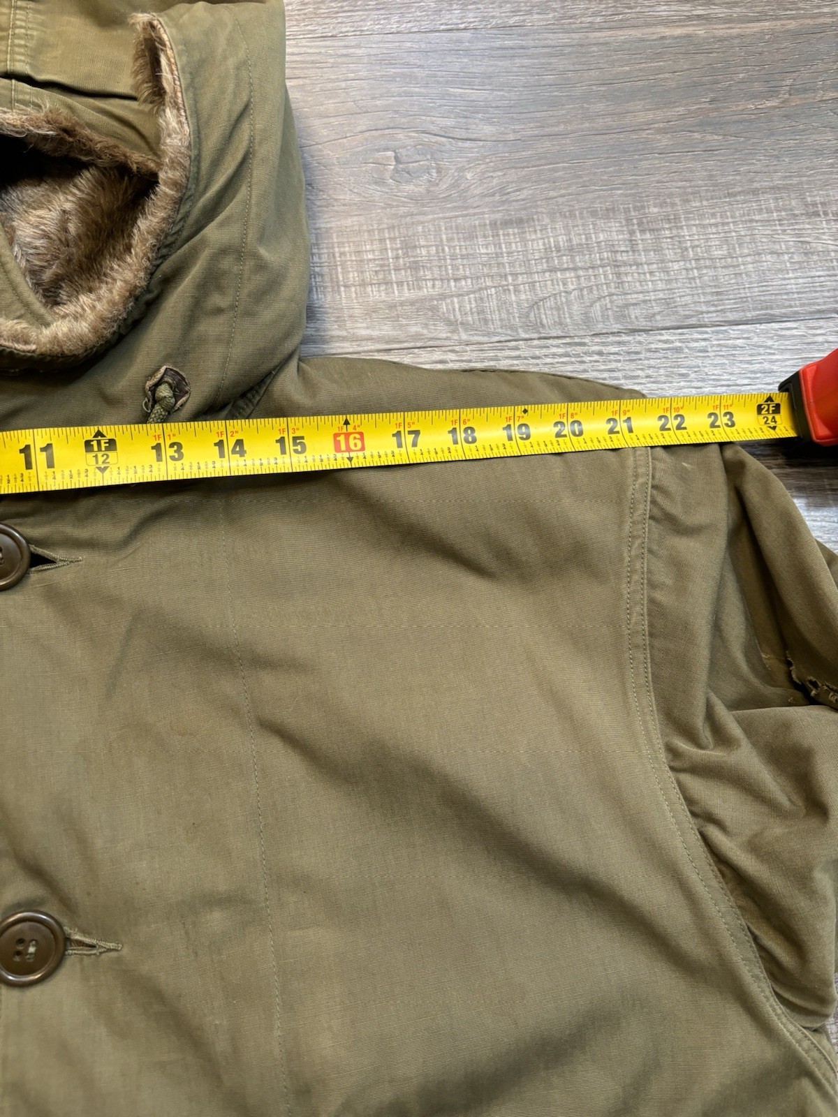 VTG M1947 US Military Parka Med W/ Liner Korean War Salty Army USMC