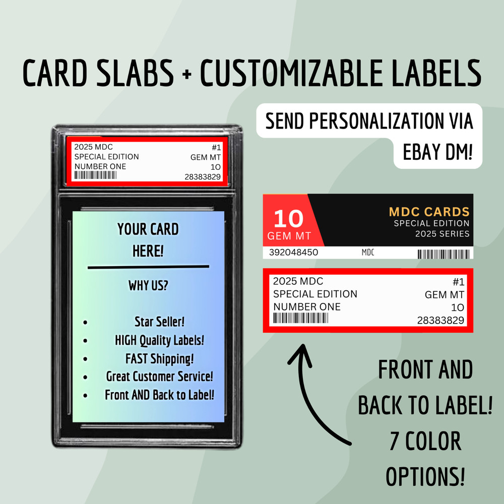 Custom Trading Card Slabs & Labels