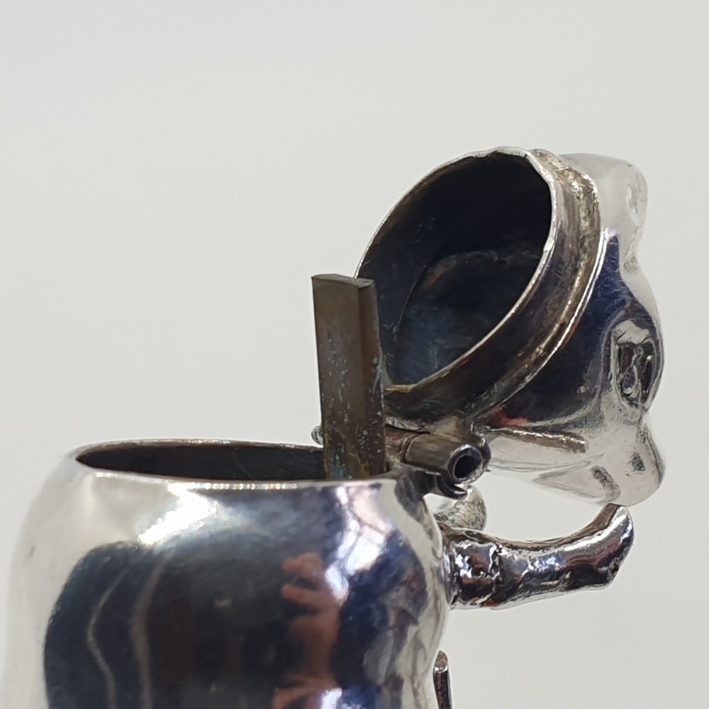 Sterling Silver Pig Vesta Case Match Holder