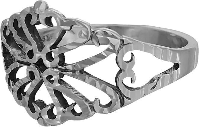 Diamond Cut Wide Damask Ring