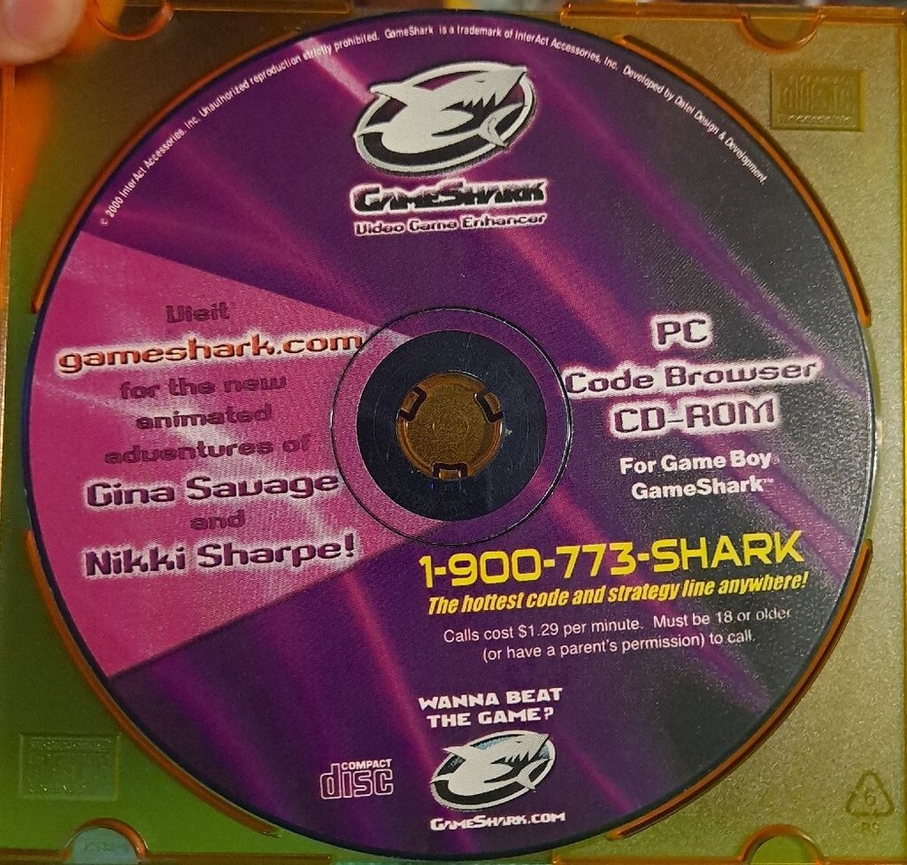GAMESHARK FOR GAME BOY PC CODE BROWSER CD-ROM CHEAT DISC ONLY Tested Works
