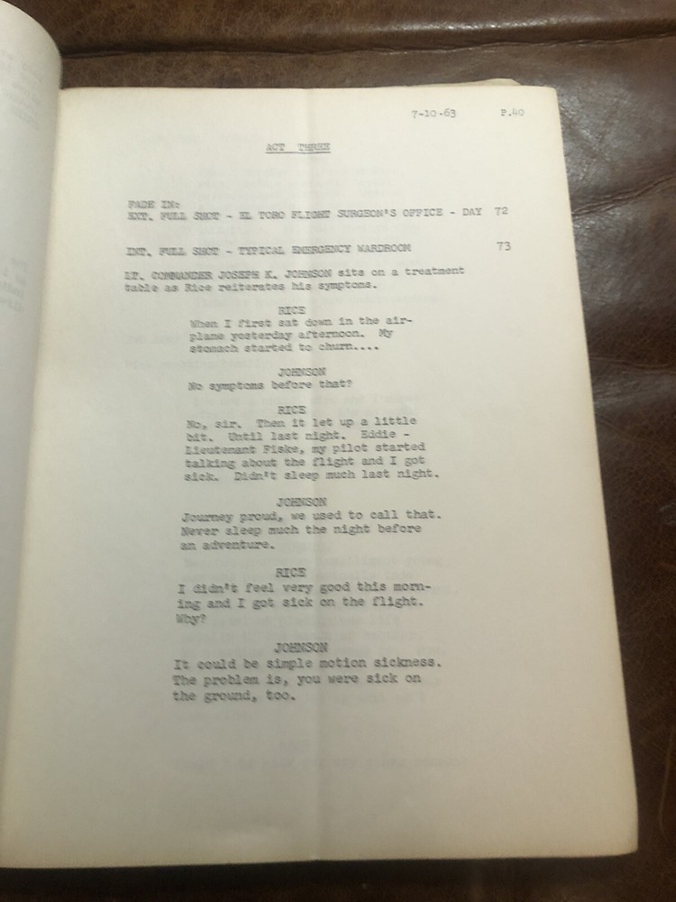 THE LIEUTENANT VIntage TV SCRIPT
