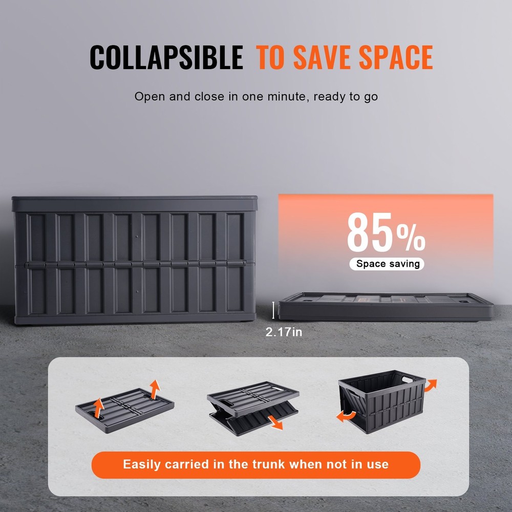[New]Collapsible Storage Bins w/Lids,65L 3 Packs,Folding Plastic Stackable Utili