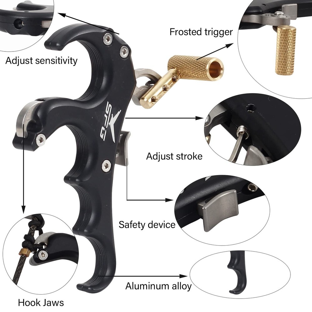 Archery Compound Bow Release Aid Archery Release Bow Thumb Release for Compou...