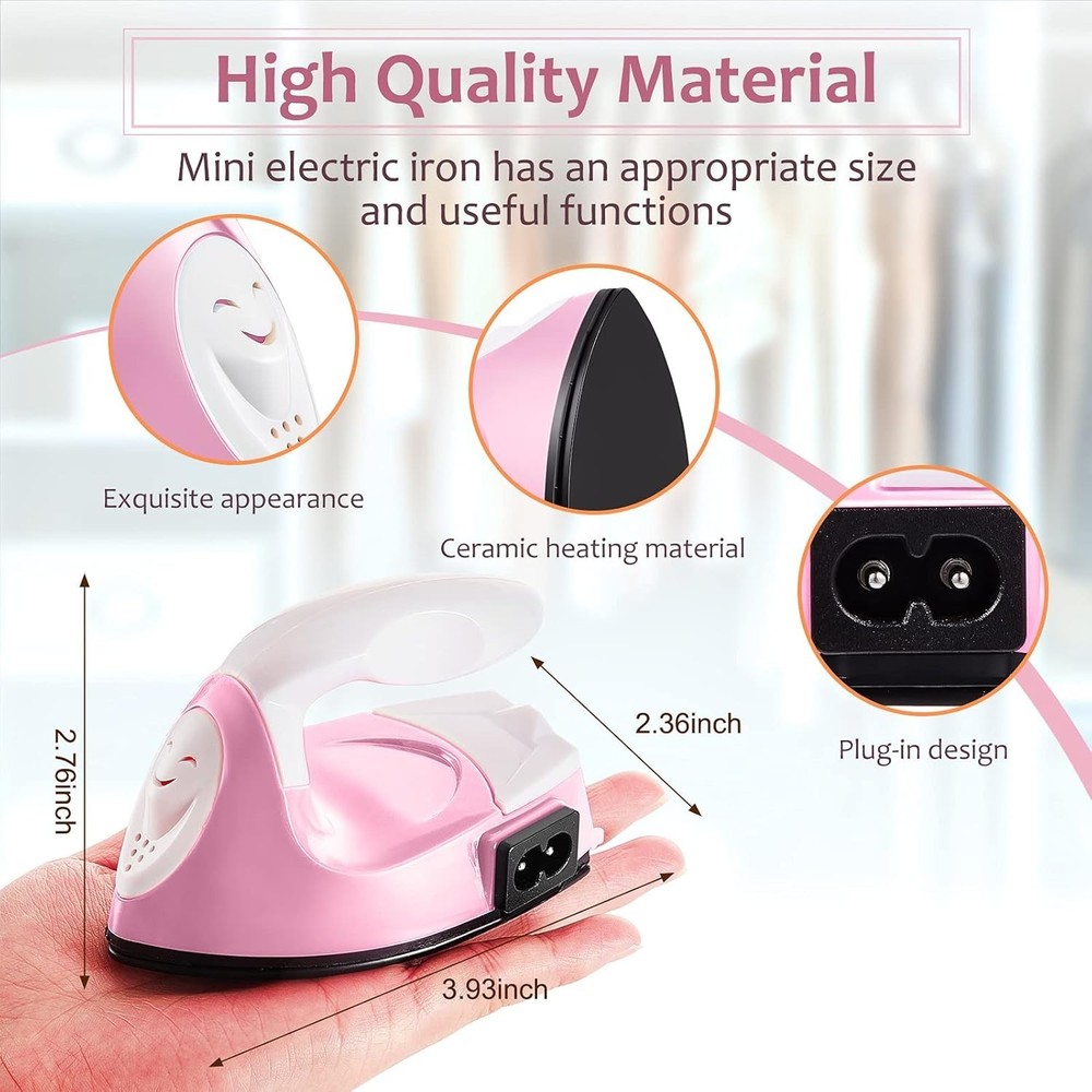 Lightweight Mini Craft Iron with Charging Base - Perfect for Small Projects