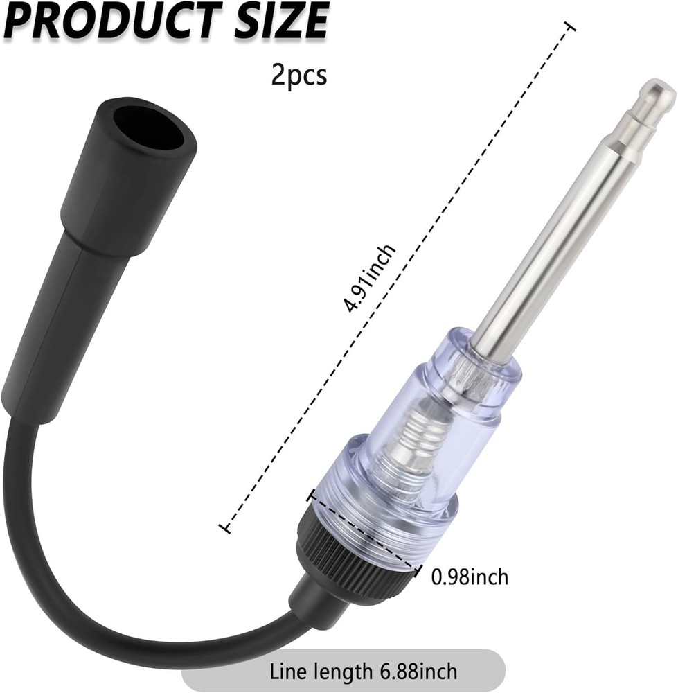 Effortless Engine Diagnostics - 2PCS Universal Spark Tester with Neon Indicator