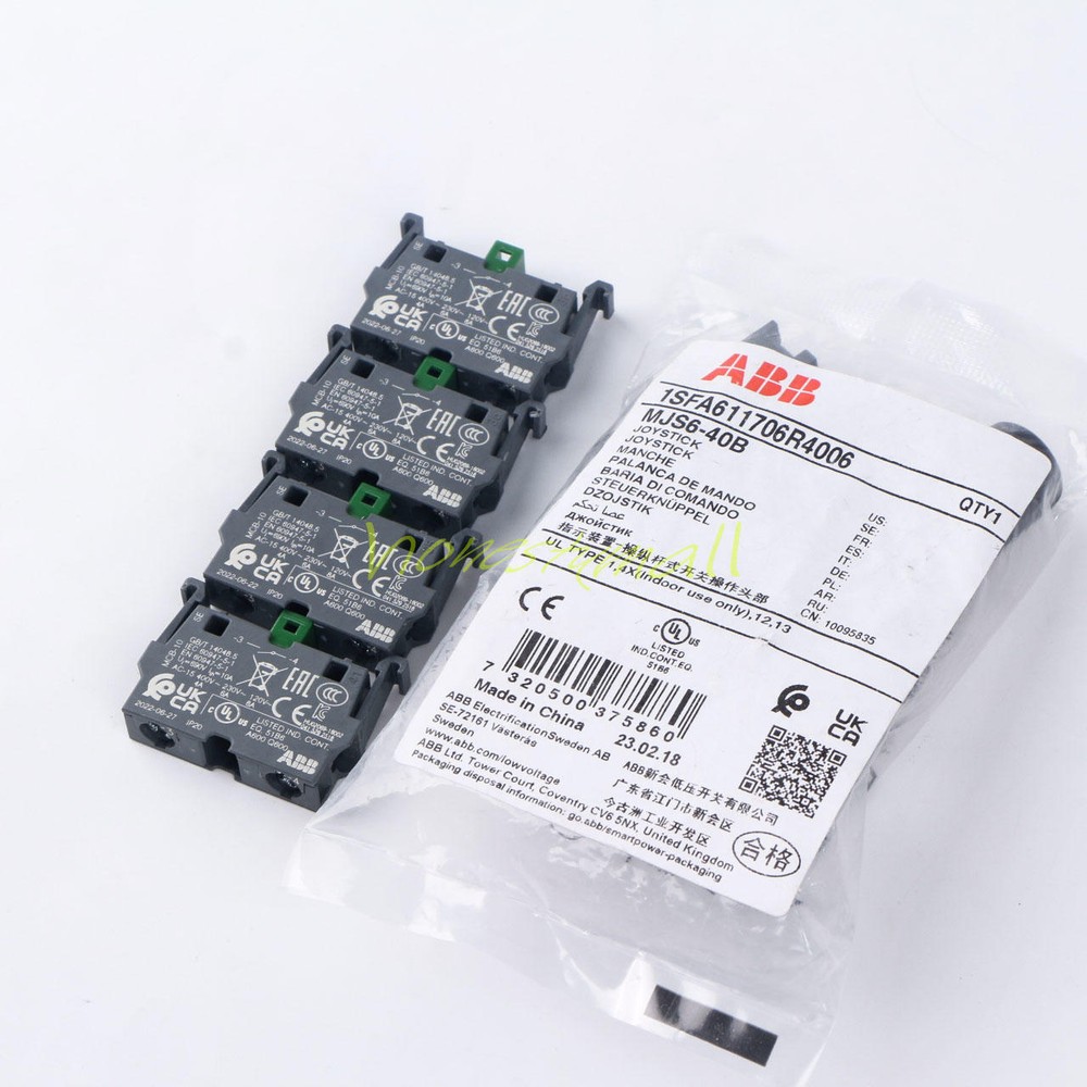 A New ABB Control Joystick Switch MJS6-40B with 4 MCB-10 Contacts Reset Type-