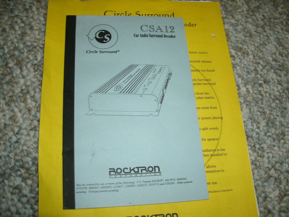 Rocktron CSA12 Car Audio Surround Decoder