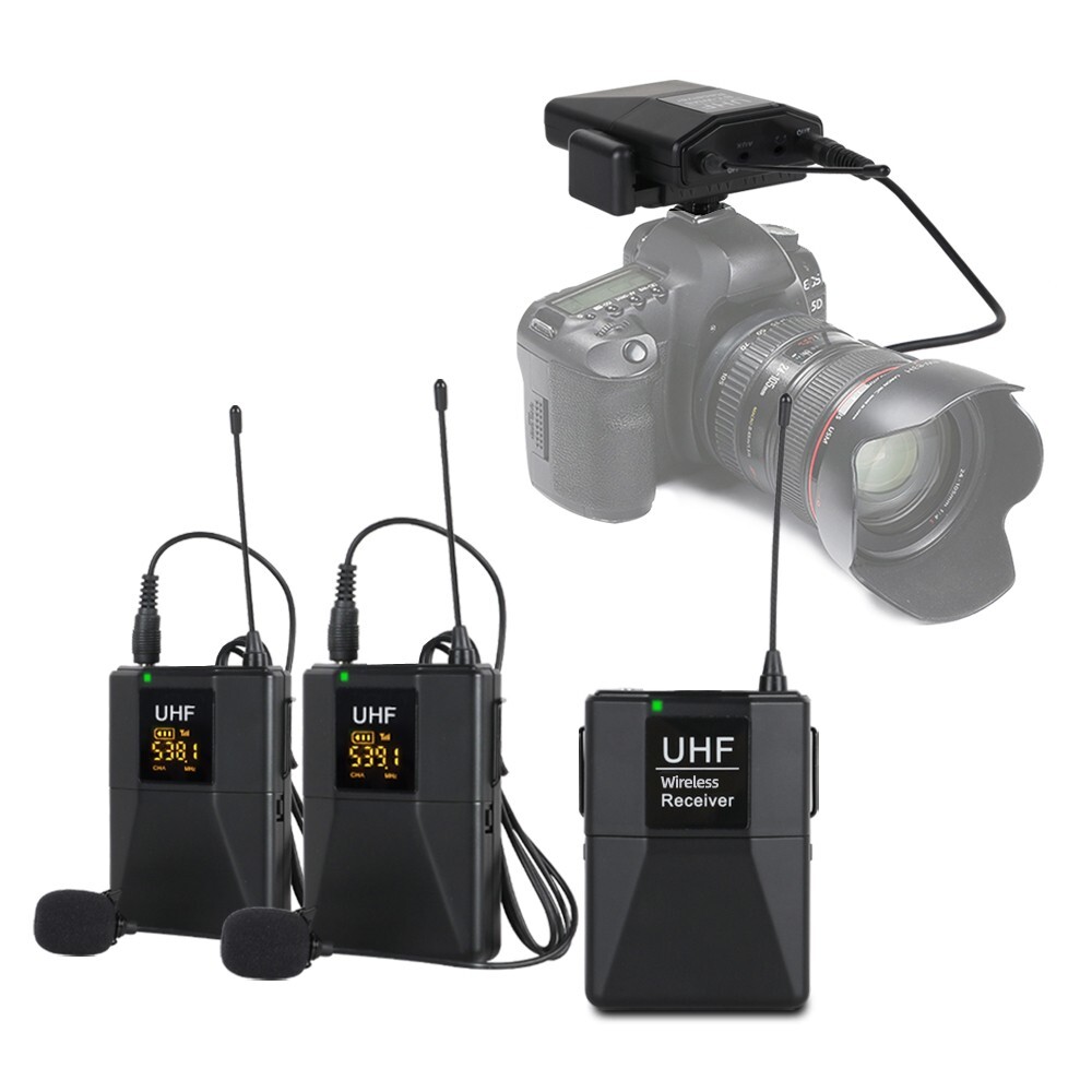 Wireless Microphone System for Cameras, Camcorders, Smartphones, Laptops, Profes