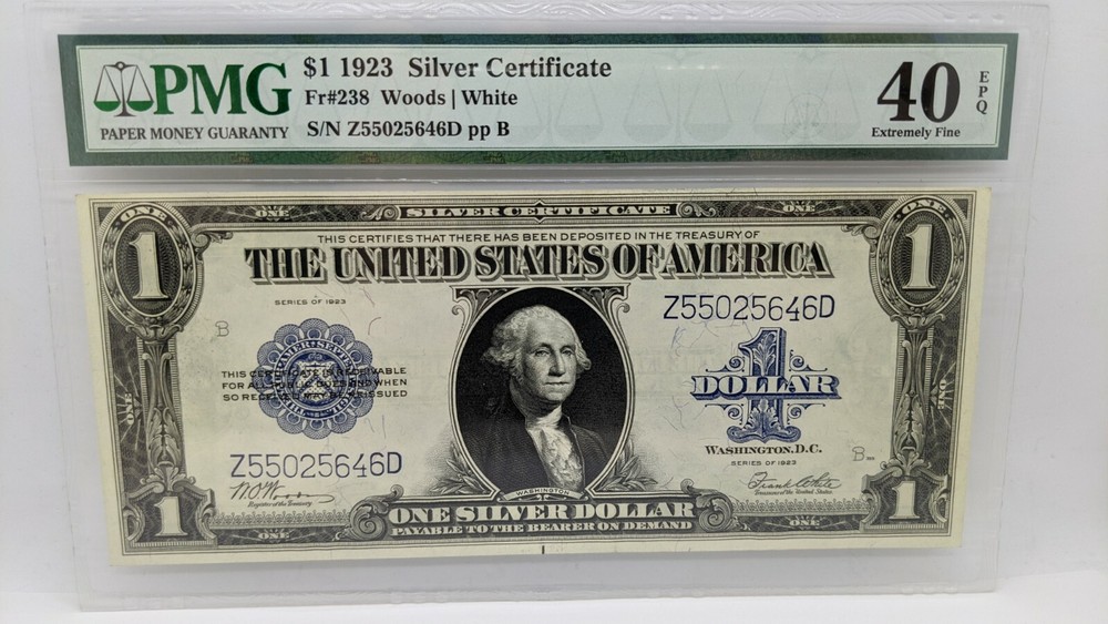 1923 $1 Silver Certificate - PMG 40 EPQ - Fr#238 - Large Size Note