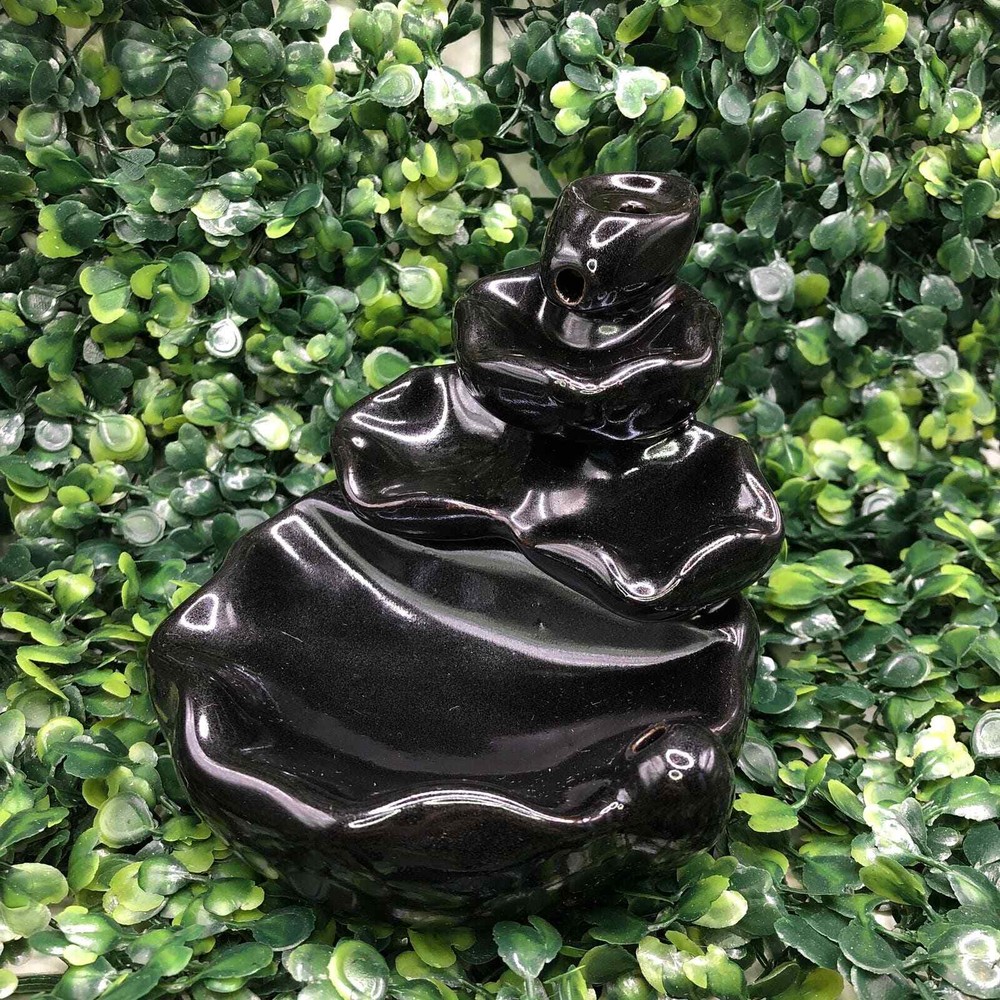 Black Waterfall Backflow Incense Burner