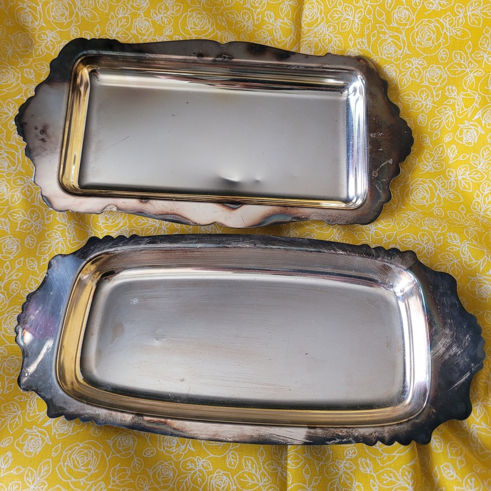 Lot Of 4 Silver Plated WMF Ikora Footed Dish Sheffield Serving Spoon Eales Trays