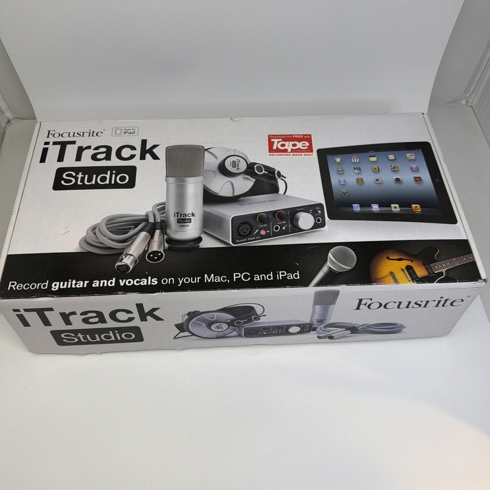 Focusrite iTrack Studio w/ iTrack Solo Recording Interface Microphone Headphones