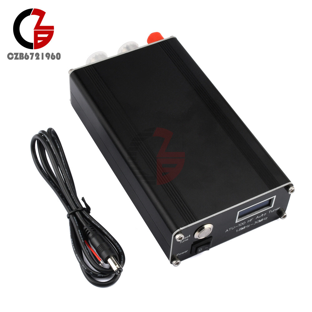 Auto Antenna Tuner 100W 1.8-50MHz 0.96''/0.91" OLED Display ATU-100 with Shell