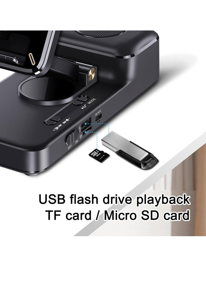 Phone Stand with Bluetooth Speaker Wireless Charging Phone Stand HD