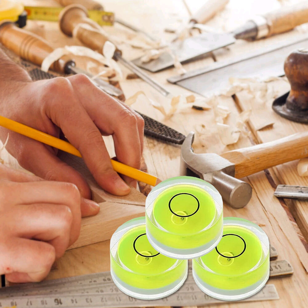 5pcs Mini Circular Precision Spirit Level Set Meter Bubble Horizontal Ruler Tool
