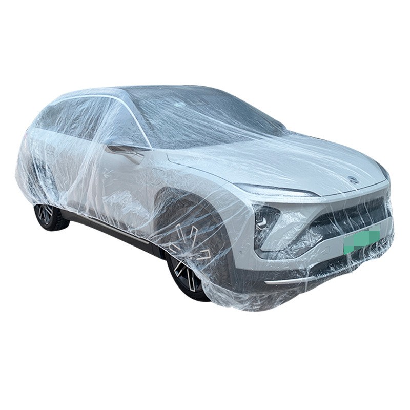 5 PACK Clear Plastic Disposable Car Cover Temporary Universal Rain Dust Garage